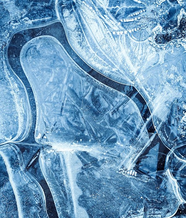 Abstract ice crystal geometric shapes representing visual clarity